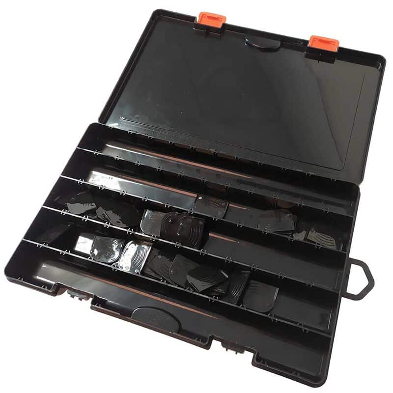 BOITE PLATE 35,5x23x3cm noire et transparent smoke 371